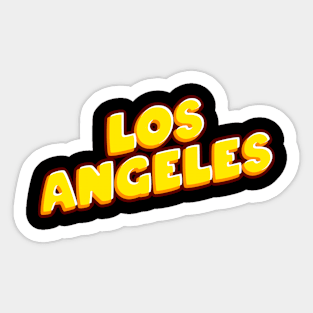 Los Angeles Inscription Text Sticker